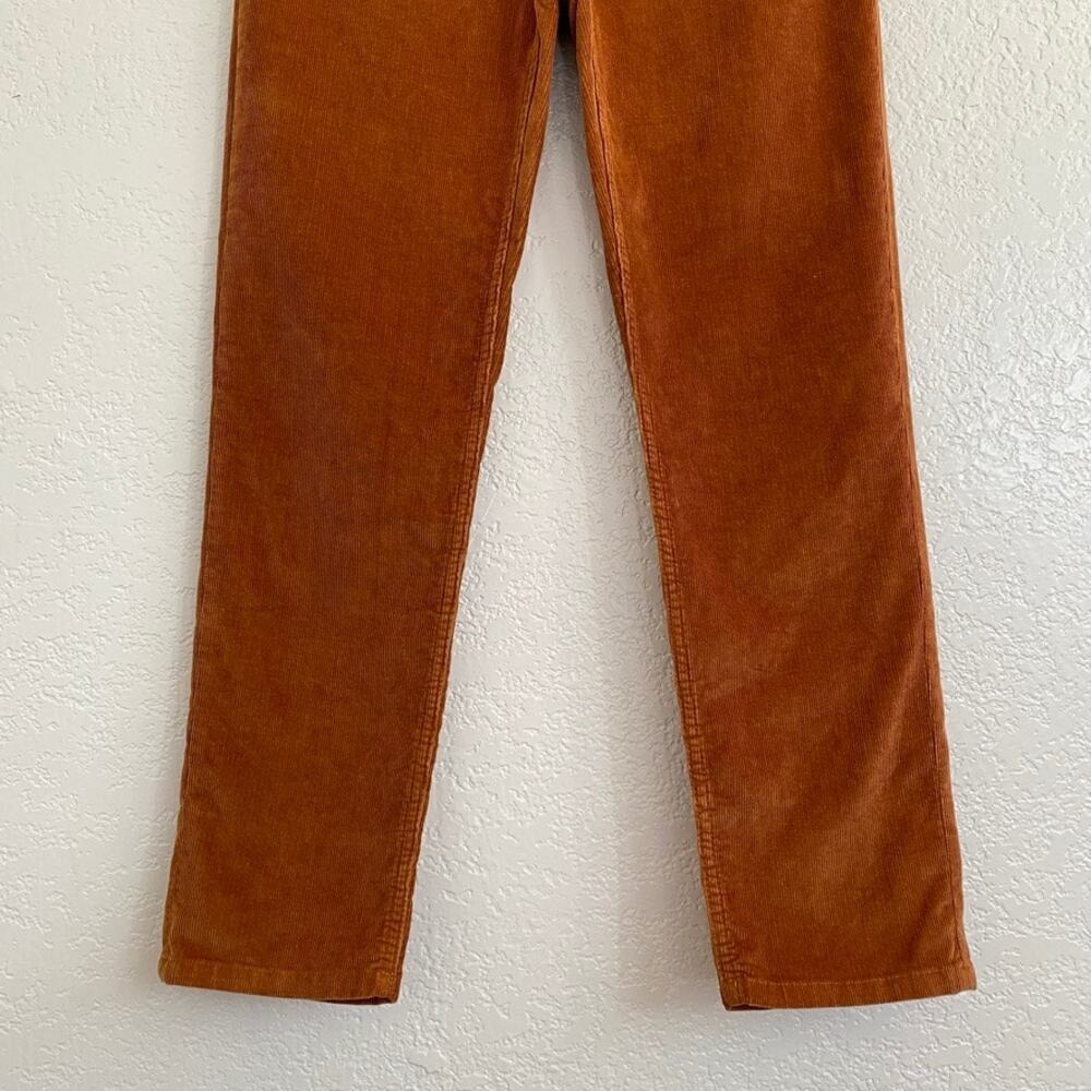 Everlane Baby Cord Cheeky Pant High Rise Ankle Burnt Orange Acorn Womens 26 - Picture 4 of 12
